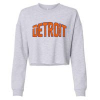 Detroit City Retro Vintage Cropped Pullover Crew