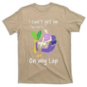 Domestic Cat Rescue I Cant Get Up The Cats On My Lap T-Shirt