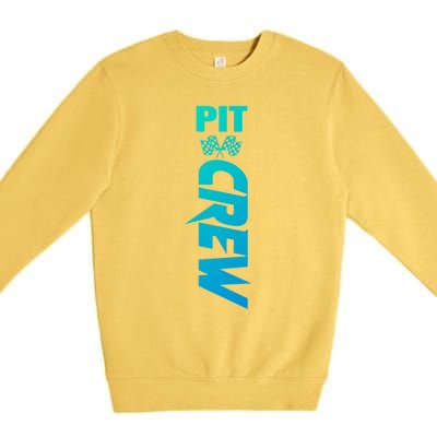 Dirt Car Racing Racetrack Speedway Race Car Team Pit Crew Cute Gift Premium Crewneck Sweatshirt