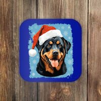 Dog Cute Rottweiler Christmas Great Gift Coaster