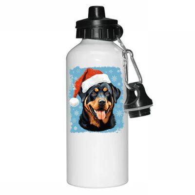 Dog Cute Rottweiler Christmas Great Gift Aluminum Water Bottle