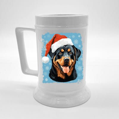 Dog Cute Rottweiler Christmas Great Gift Beer Stein