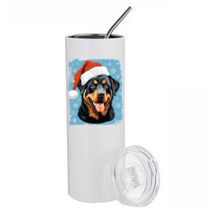 Dog Cute Rottweiler Christmas Great Gift Stainless Steel Tumbler