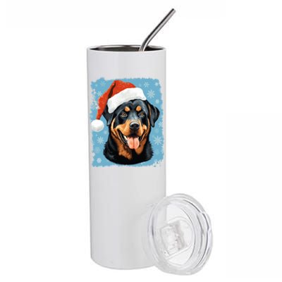 Dog Cute Rottweiler Christmas Great Gift Stainless Steel Tumbler