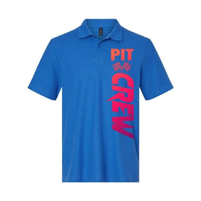 Dirt Car Racing Racetrack Speedway Race Car Team Pit Crew Cute Gift Softstyle Adult Sport Polo