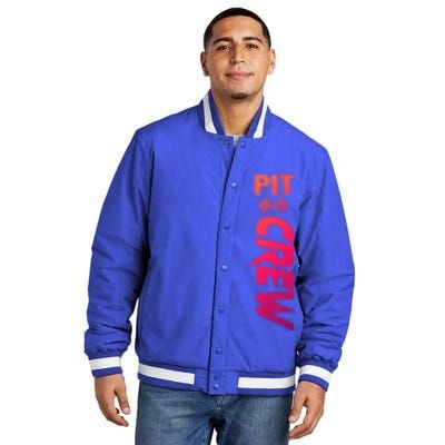 Dirt Car Racing Racetrack Speedway Race Car Team Pit Crew Cute Gift Insulated Varsity Jacket