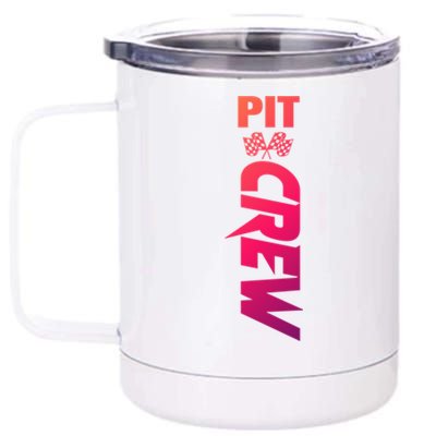 Dirt Car Racing Racetrack Speedway Race Car Team Pit Crew Cute Gift 12 oz Stainless Steel Tumbler Cup