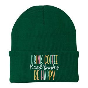 Drink Coffee Read Books Be Happy Knit Cap Winter Beanie