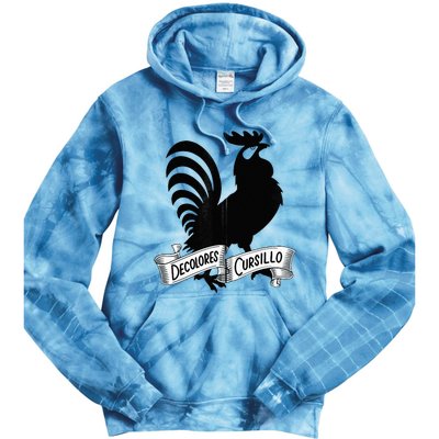 DeColores Cursillo Rooster With Banner Faith Religion Tie Dye Hoodie