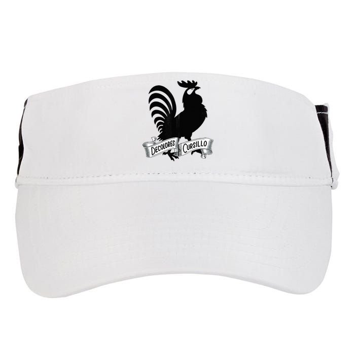 DeColores Cursillo Rooster With Banner Faith Religion Adult Drive Performance Visor