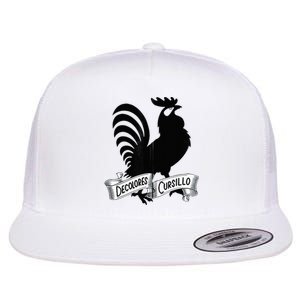 DeColores Cursillo Rooster With Banner Faith Religion Flat Bill Trucker Hat