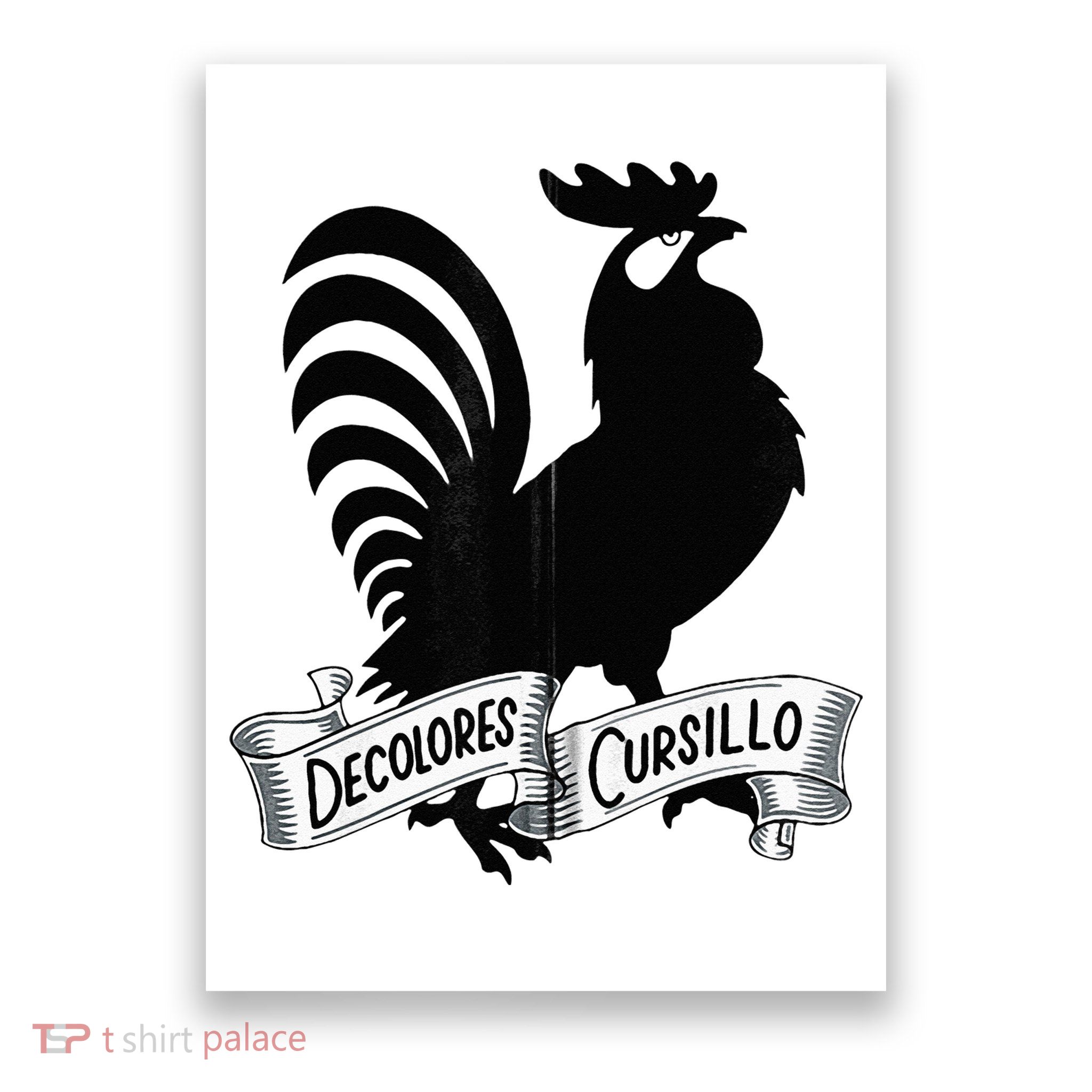 DeColores Cursillo Rooster With Banner Faith Religion Poster