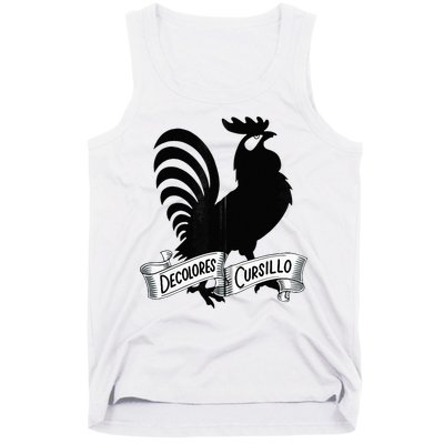 DeColores Cursillo Rooster With Banner Faith Religion Tank Top