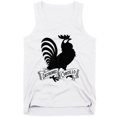 DeColores Cursillo Rooster With Banner Faith Religion Tank Top