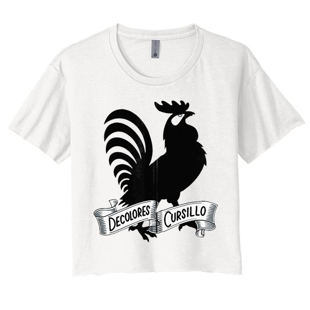 DeColores Cursillo Rooster With Banner Faith Religion Crop Top