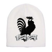 DeColores Cursillo Rooster With Banner Faith Religion Short Acrylic Beanie