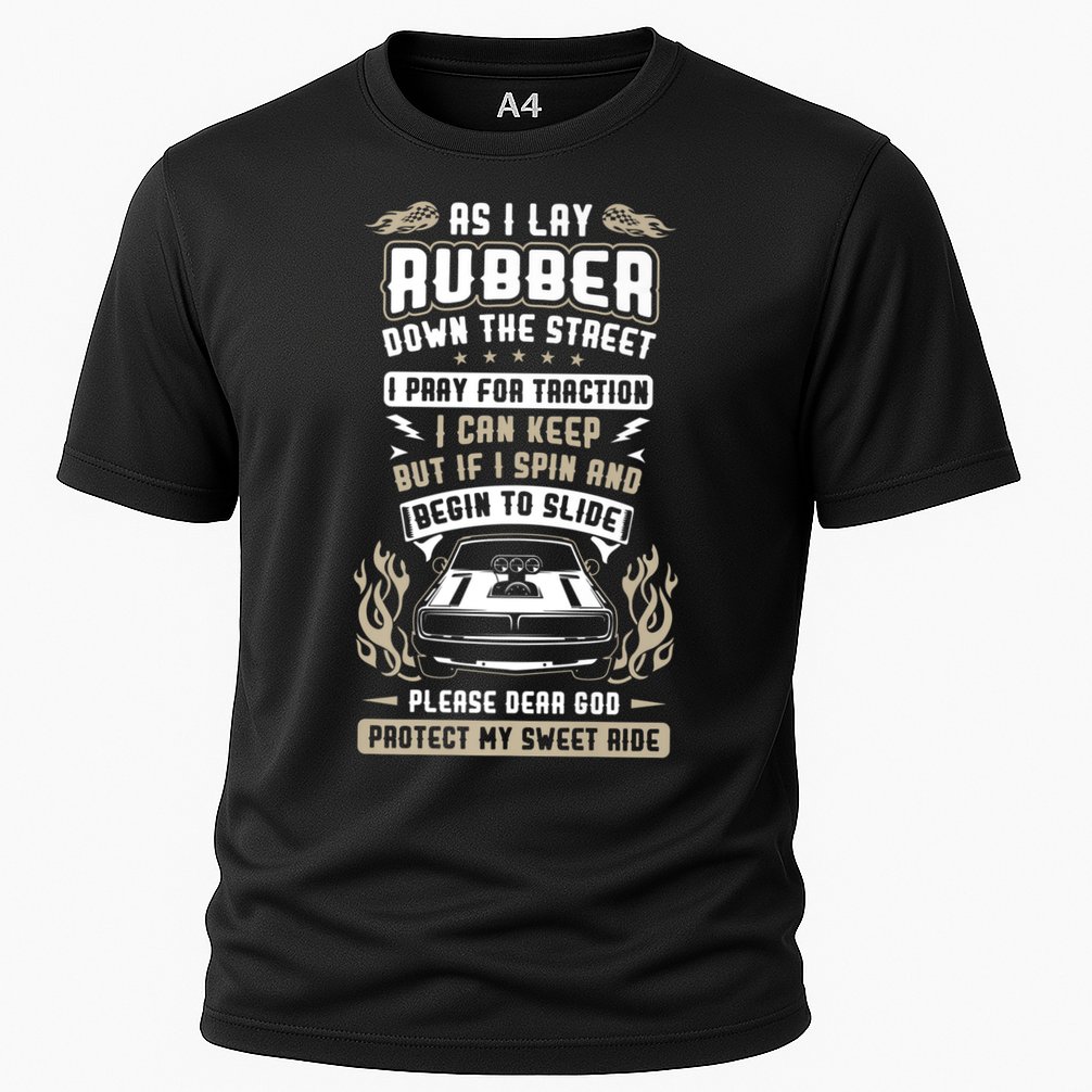 Drag Car Racing Prayer Cooling Performance Crew T-Shirt