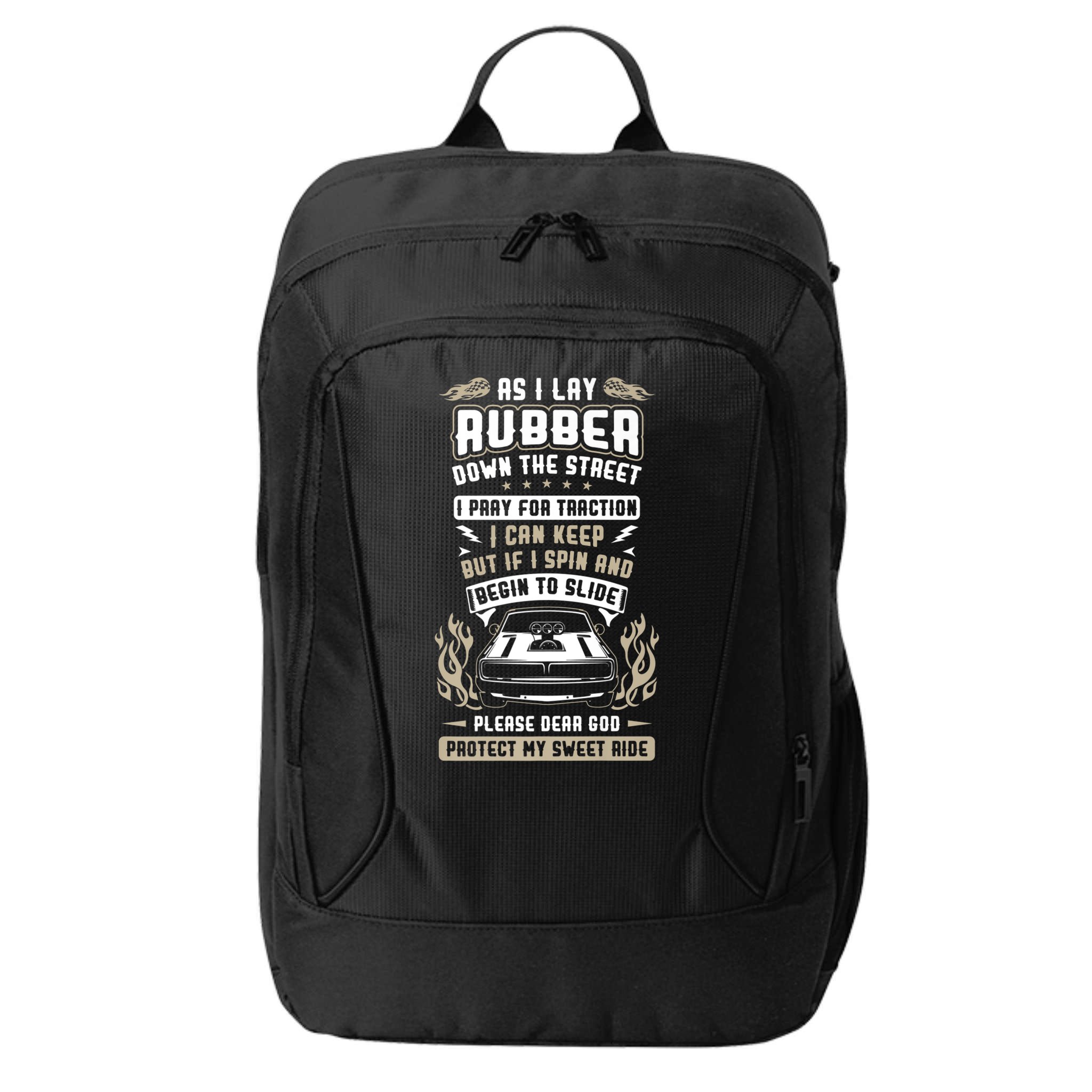 Drag Car Racing Prayer City Backpack