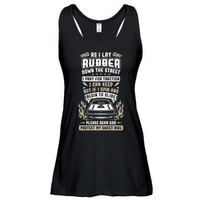 Drag Car Racing Prayer Ladies Essential Flowy Tank
