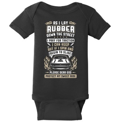 Drag Car Racing Prayer Baby Bodysuit