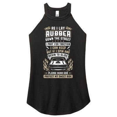 Drag Car Racing Prayer Women's Perfect Tri Rocker Tank