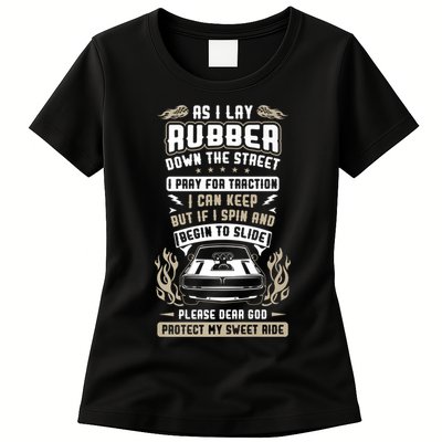Drag Car Racing Prayer Womens T-Shirt