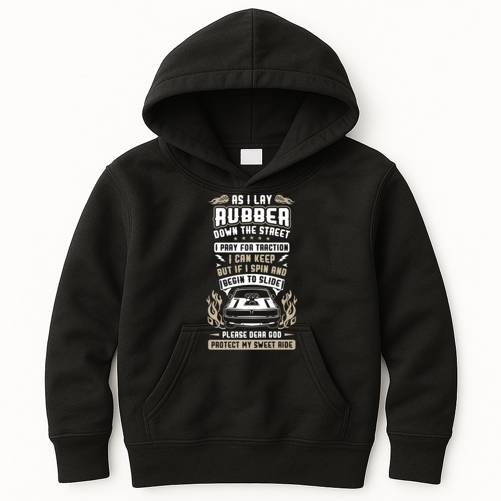 Drag Car Racing Prayer Kids Hoodie