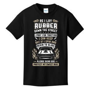 Drag Car Racing Prayer Kids T-Shirt