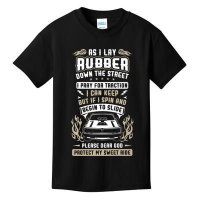 Drag Car Racing Prayer Kids T-Shirt