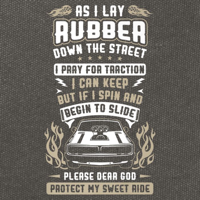 Drag Car Racing Prayer Cotton Canvas Backpack