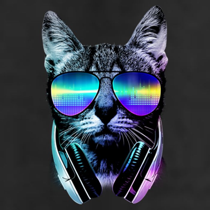 DJ Cat Retro 7 Panel Mesh Trucker Snapback Hat