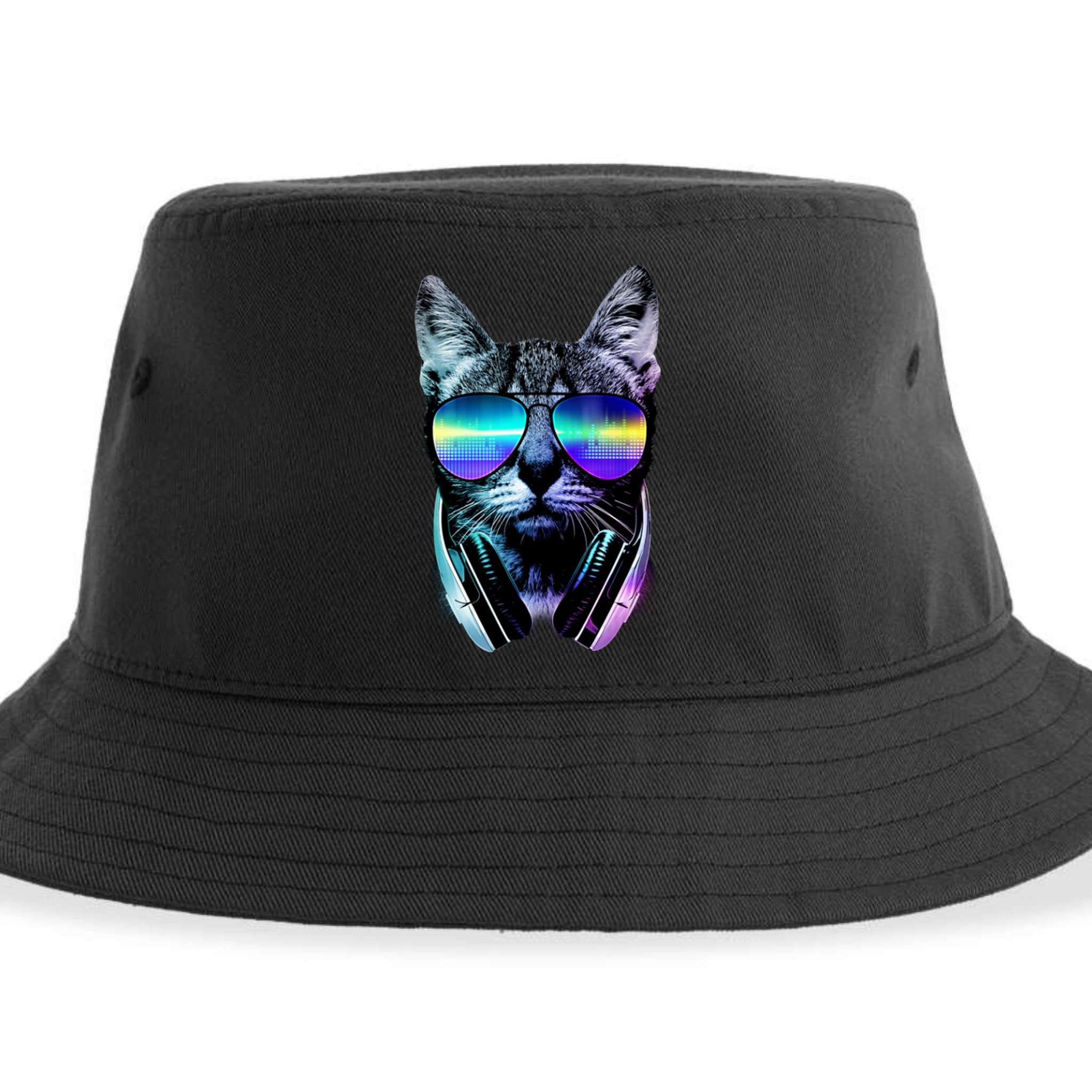DJ Cat Retro Sustainable Bucket Hat