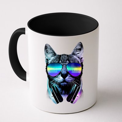 DJ Cat Retro Mug