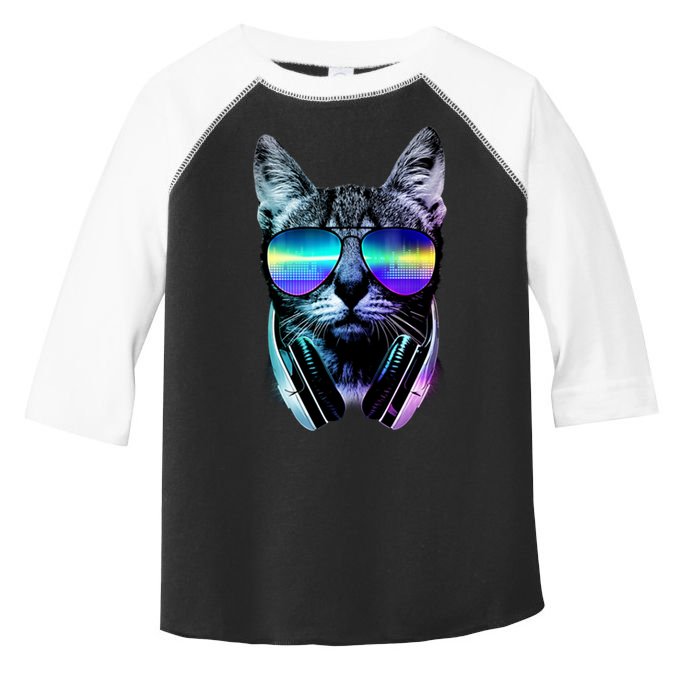 DJ Cat Retro Toddler Fine Jersey T-Shirt