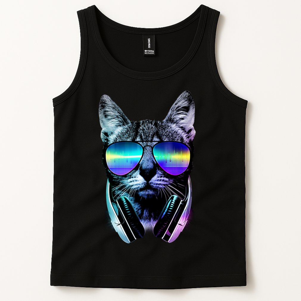 DJ Cat Retro Tank Top
