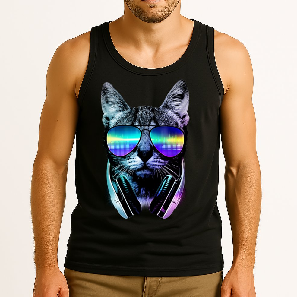 DJ Cat Retro Tank Top