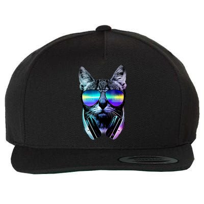 DJ Cat Retro Wool Snapback Cap