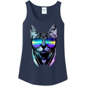 DJ Cat Retro Ladies Essential Tank