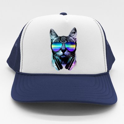 DJ Cat Retro Trucker Hat