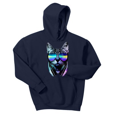 DJ Cat Retro Kids Hoodie