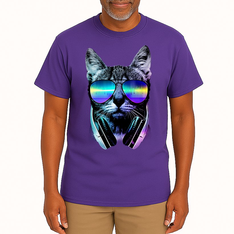 DJ Cat Retro Tall T-Shirt