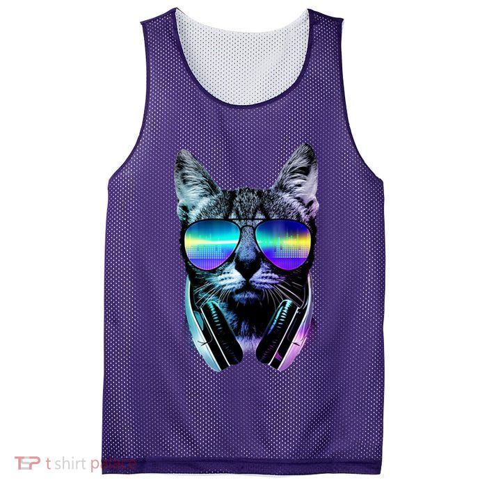 DJ Cat Retro Mesh Reversible Basketball Jersey Tank