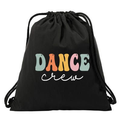Dance Crew Retro Groovy Vintage Happy First Day Of School Drawstring Bag
