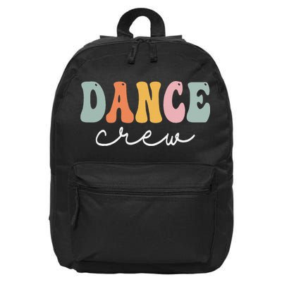 Dance Crew Retro Groovy Vintage Happy First Day Of School 16 in Basic Backpack