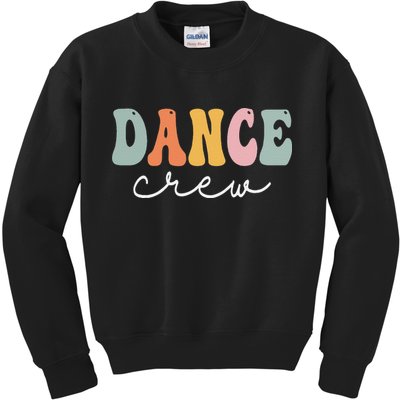 Dance Crew Retro Groovy Vintage Happy First Day Of School Kids Sweatshirt