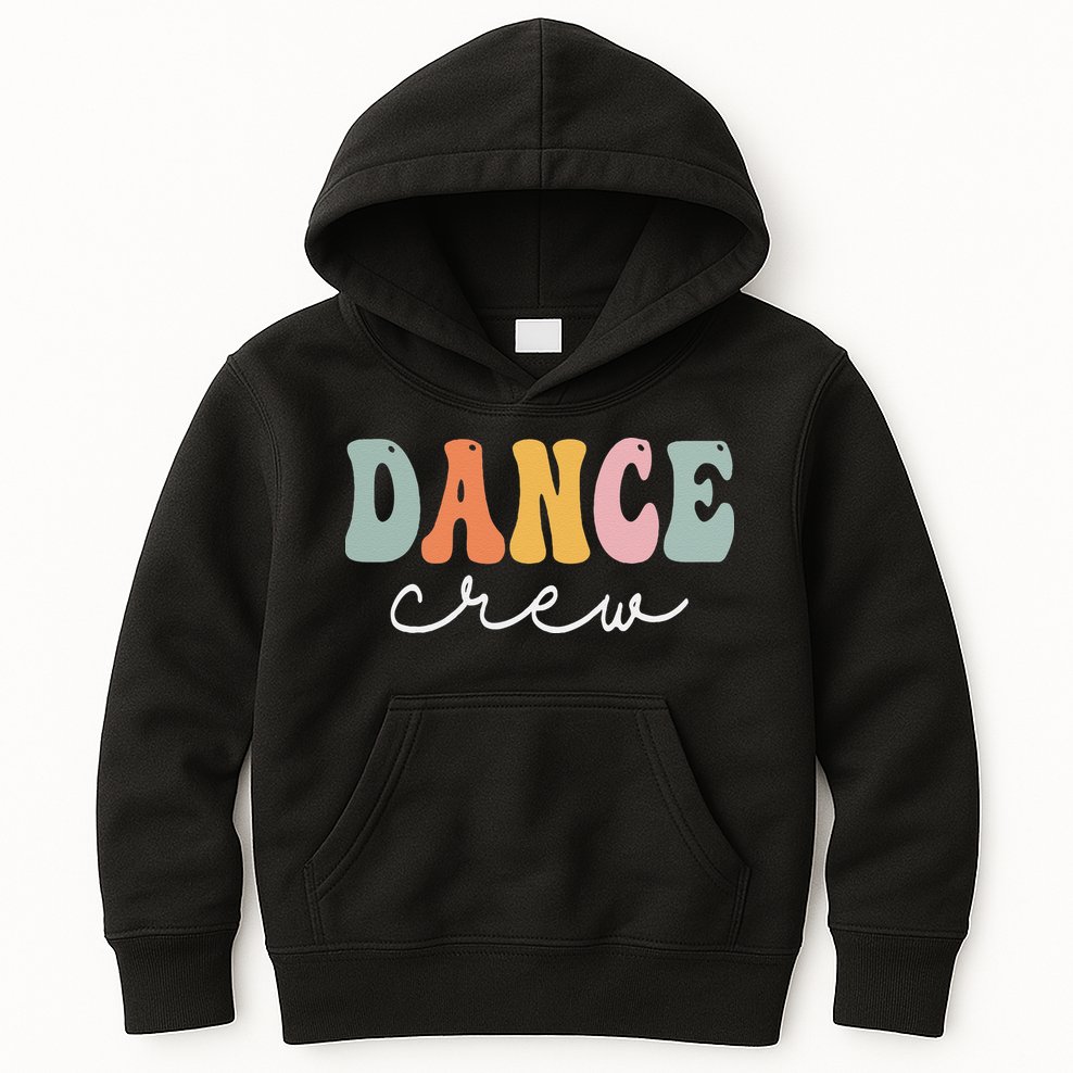 Dance Crew Retro Groovy Vintage Happy First Day Of School Kids Hoodie