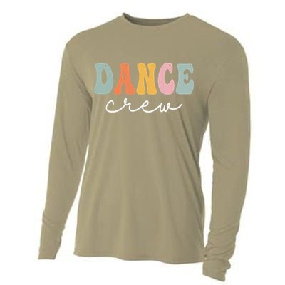 Dance Crew Retro Groovy Vintage Happy First Day Of School Cooling Performance Long Sleeve Crew