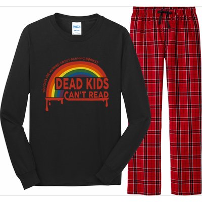 Dead Cant Read You Guys Are Worried About Banning Books Long Sleeve Pajama Set