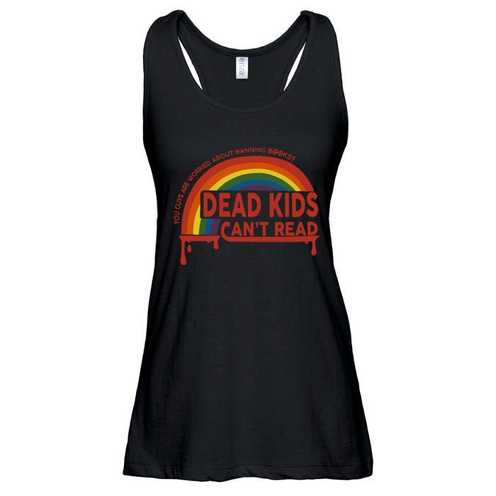 Dead Cant Read You Guys Are Worried About Banning Books Ladies Essential Flowy Tank