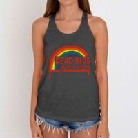 Dead Cant Read You Guys Are Worried About Banning Books Women's Knotted Racerback Tank